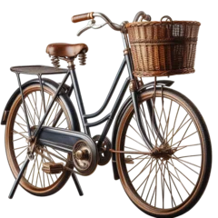 Gordijnen vintage bicycle isolate on white background © hallowen