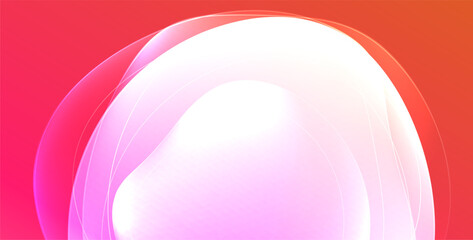 Colorful transparent flowing fluid shapes with glow effect geometric background. Wavy lines round forms. Vector illustration For Wallpaper, Banner, Background, Card, Book Illustration, landing page