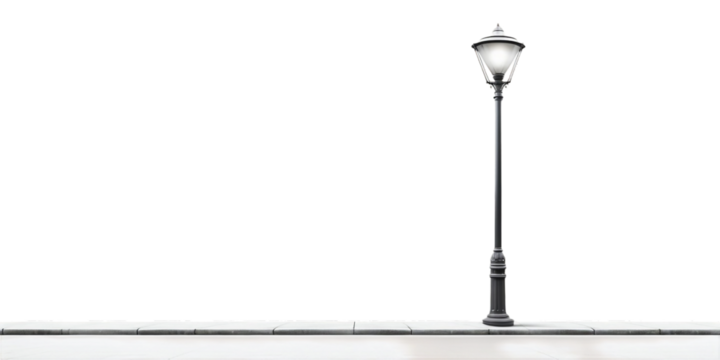 minimalist Lamp post, PNG image