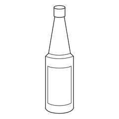bottle line vector illustration