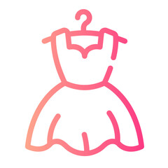 dress Line Gradient Icon