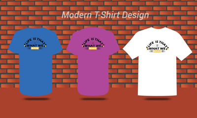 clothing brand, typography t-shirt, streetwear or trendy design for business