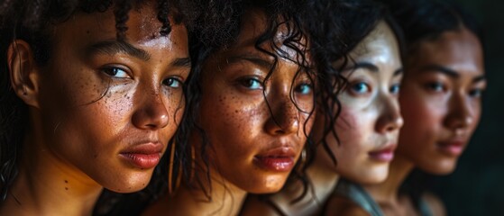 Three beautiful women with freckles posing for a picture