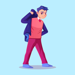 Businessman cartoon icon illustration. Flat design style