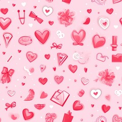 Cute Seamless pattern gift wrapping paper background.