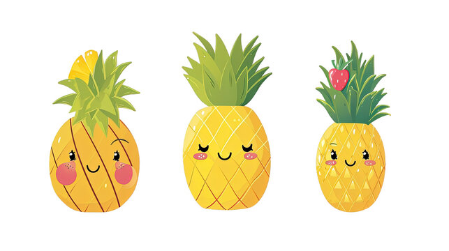 Set of Cute Pineapple