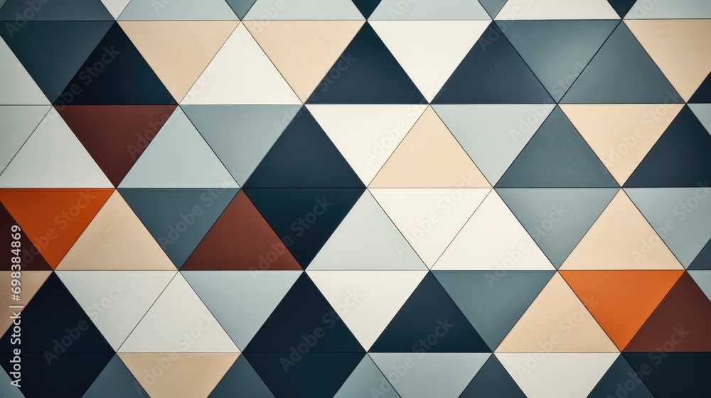 Poster interlocking triangles in a soothing nordic color