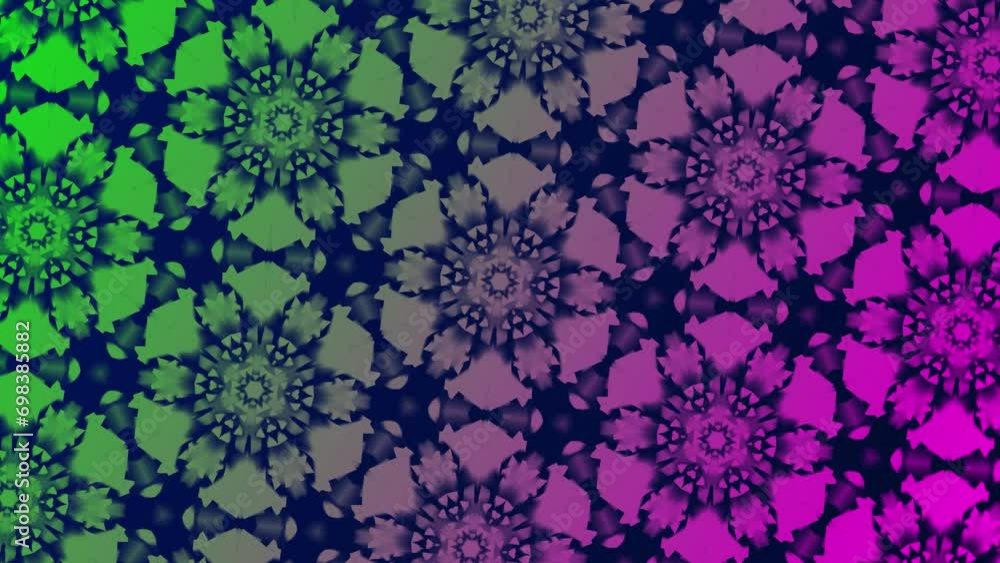 Poster kaleidoscope motion graphic 2d animation pattern geometric mirror visual effect optical illusion ref