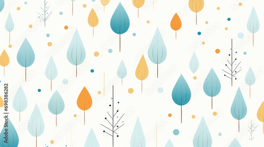Poster minimalistic raindrops creating a soothing vector pattern.