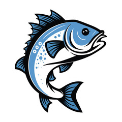 Hand drawn tuna cartoon illustration
Vector Bass fish
