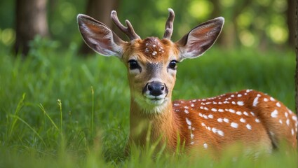 Fototapeta premium deer in the grass