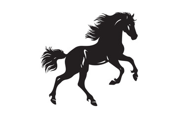 Obraz na płótnie Canvas Vector pony horse silhouette
