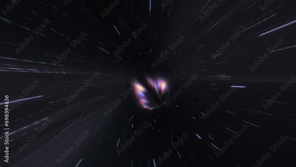 Canvas Prints abstract wormhole, time and space, clouds and stars - animation