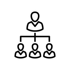 Business leader organization vector icon