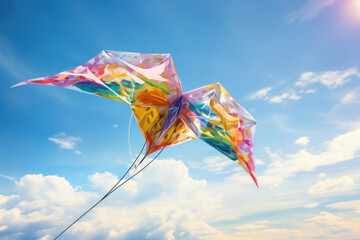 colorful paper kites in sky