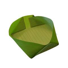 Illustration of banana leaf wrapping 
