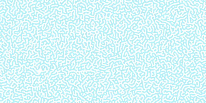 Turing Abstract Pattern, suitable for any business. White and blue color diffusion reaction seamless pattern.An abstract Reaction-diffusion or Turing pattern formation, coral reef, natural texture,