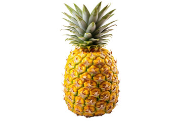 Orchard's Exotic Gem: Fresh Pineapple Isolated on Transparent Background