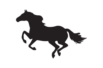 Obraz na płótnie Canvas Vector pony horse silhouette