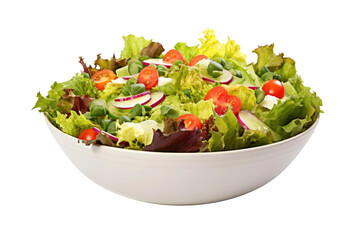 Vibrant Garden Salad Mix Isolated on Transparent Background