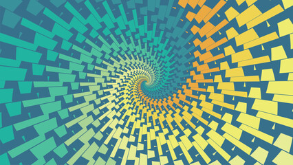 Abstarct spiral spinning rainbow vortex 3d background. This minimalist creative background can be used as a banner or poster.