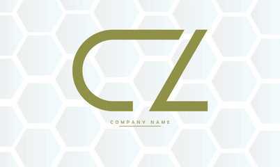  CZ, ZC, C, Z Abstract Letters Logo Monogram - obrazy, fototapety, plakaty