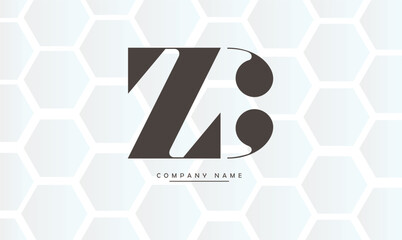  CZ, ZC, C, Z Abstract Letters Logo Monogram - obrazy, fototapety, plakaty