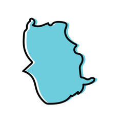 Amazonas state of Venezuela vector map design.