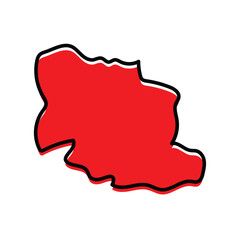 Obraz premium Carabobo state of Venezuela vector map design.