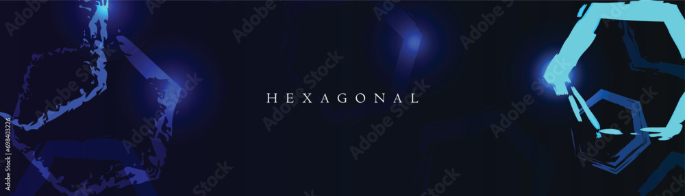 Poster vector abstract background design with colorful hexagonal shapes. vector banner design.