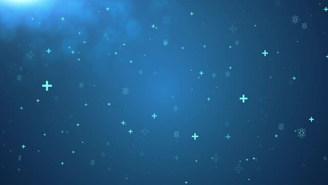 4K 3D Blue futuristic chemical structural formulas Health care and science Medical innovation molecules background design. Geometric abstract with hexagons. Medicine, science and technology.