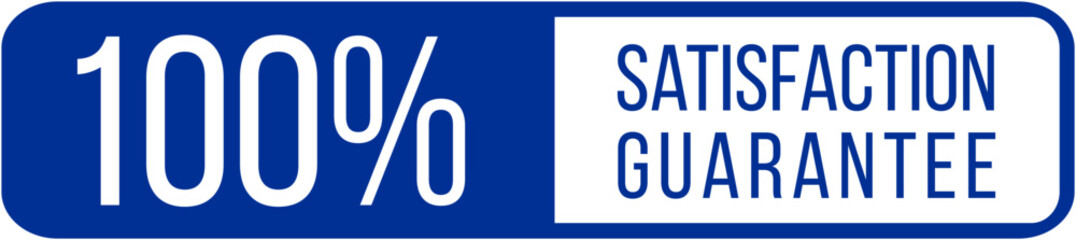 Guarantee blue label badge sticker, blue guarantee label