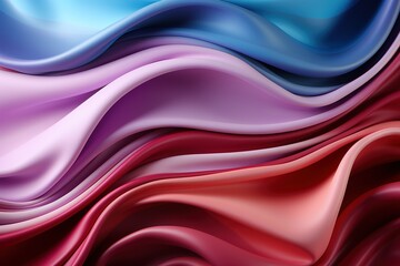 Obraz premium colourful Flowing Abstract Waves, Soft curves, Wallpaper Generative AI