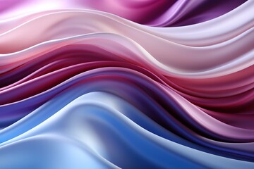 colourful Flowing Abstract Waves, Soft curves, Wallpaper Generative AI