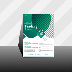 Obraz premium Business flyer corporate flyer template abstract colorful concept.