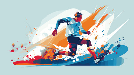  dynamic sports action shots fantasy concept illustration. Vector illustration 
