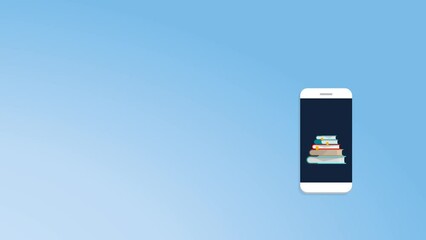 Audio book. HD animation of audio books concept. 	