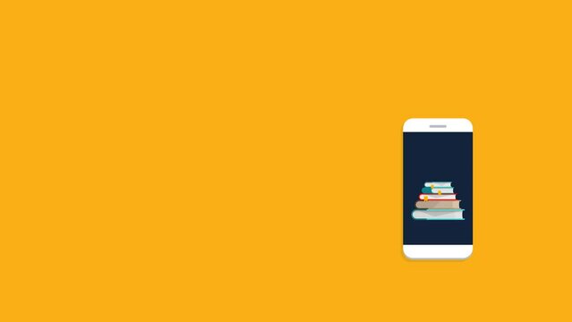 Audio book. HD animation of audio books concept. 	