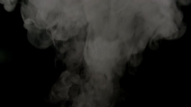 White smoke,steam on a black background. Slow motion. Shot in 4K resolution at 60fps. #10
