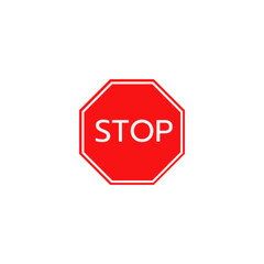 stop sign on a white background