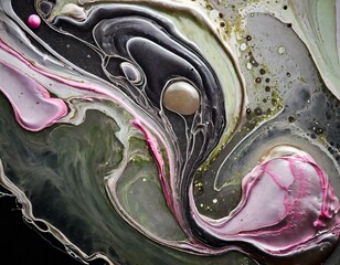 A beleza fluida revela o misterioso fascínio da arte líquida em óleo