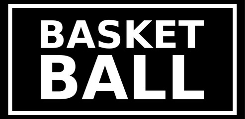 Basket Ball Simple Typography With Black Background
