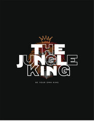 The jungle king simplistic modern t shirt design concept