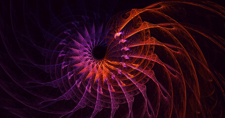 3D manual rendering abstract round hole light background