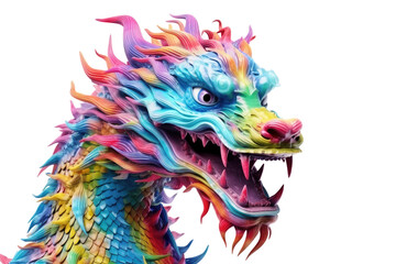 Chinese Dragon Isolated On Transparent Background