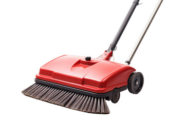 Manual Floor Sweeper Isolated On Transparent Background
