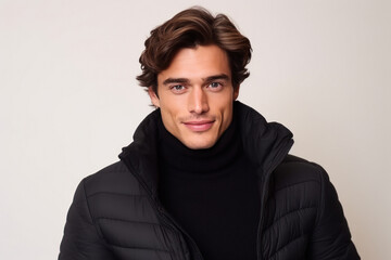 Fototapeta premium Stylish handsome man in a turtleneck sweater.