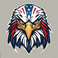American bald eagle logo for a business or sports team