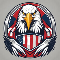 American bald eagle logo for a business or sports team