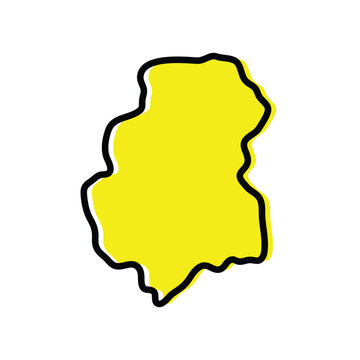 Huambo province of Angola vector map design.